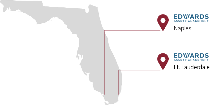 map image of Edwards Asset Management office at Naples and Ft. Lauderdale